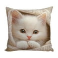 thumbnail image 2 of Cute Animal Cat Throw Pillow Cover 18x18 Inch Cat Dog Printed Throw Pillow Covers Decorations Animals Decorative Cushion Cases Home Décor for Couch Bed Sofa Bedroom, 2 of 6