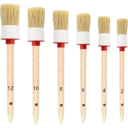 Car Detailing Brush Set - 6 Different Sizes Premium Detailing Auto Boars Hair Detailing Brushes Set, Auto Car Detailing Brush Set for Cleaning Wheels, Interior, Exterior, Air Vents, Dashboard