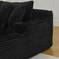 thumbnail image 4 of Kepooman Compressed Seating Sofa with Two-seater and Made of Velvet Fabric, Boneless Couch with No Assembly Required for Indoor, Living Room, Bedroom, Black, 4 of 7