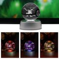 thumbnail image 4 of Lampe de Nuit à Base Rotative avec Boule de Cristal 3D et Design de Personnage (Mew 50MM), 4 of 5