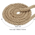 thumbnail image 2 of Unique Bargains 3/4 Inch 49.2 Feet Jute Rope Natural Manila Rope 4 Strand Twisted Thick Heavy Twine Rope, 2 of 5