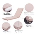 thumbnail image 7 of 2 Pieces Patio Lounge Chair Set, Patio Chaise Lounges with Thickened Cushion, All Weather Adjustable Lounge Chair Set for Patio Backyard Porch Garden Poolside, Khaki, 7 of 7