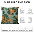 thumbnail image 5 of Leisuo  Orange Pillow Case Fruit On Tree Branch White Flower Green Leaves Citrus Decorative Throw Pillow Cover Square Cushion Canvas for Women Men White, 5 of 5