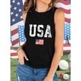 thumbnail image 2 of XCHQRTI Women's 4th of July Tank Tops Graphic USA We The People 1776 Shirts Patriotic Sleeveless Tee, 2 of 7