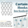 thumbnail image 6 of Tan and White Shower Curtain Nautical Simple Fabric Shower Curtain for Bathroom Ocean Theme Sailboat Waterproof in Bath 72x72 inches Shower Curtains Set with Curtain Hooks, 6 of 6