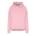 thumbnail image 4 of Hauaitttt Lightweight Ladies Hooded Sweatshirt with Front Pocket for and Autumn – Cozy Casual Top for Everyday Wear Sleep Hoodies Women Hooded Sweat Shirt for Womens Button down Hoodie Women, 4 of 5