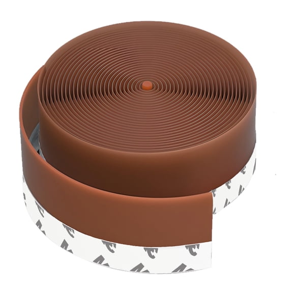 Sello de puerta marrón de 1,8 pulgadas, adhesivo fuerte de silicona espesa, cobertura máxima para sellar espacios amplios, ideal para impermeabilización extrema