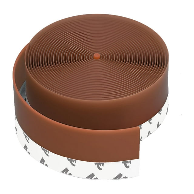 Sello de puerta marrón de 1,8 pulgadas, adhesivo fuerte de silicona espesa, cobertura máxima para sellar espacios amplios, ideal para impermeabilización extrema