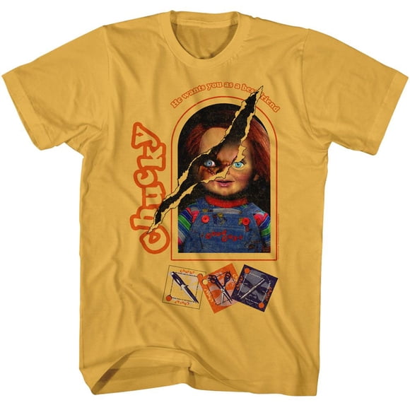 Chucky Child's Play 2 Sides Box Ginger Adult T-Shirt 2Xl
