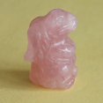 thumbnail image 1 of 30mm Hand Carved Mixed gemstom Rabbit Bunny Figurine Animal Carving (Rose Quartz), 1 of 5