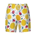 thumbnail image 4 of Lsque Mens Swim Trunks Strawberry Lemon Pattern - Bathing Suit Compression Liner - Beach Swim Shorts Swimwear - (S-3XL) - Stretch Quick Dry -XX-Large, 4 of 9