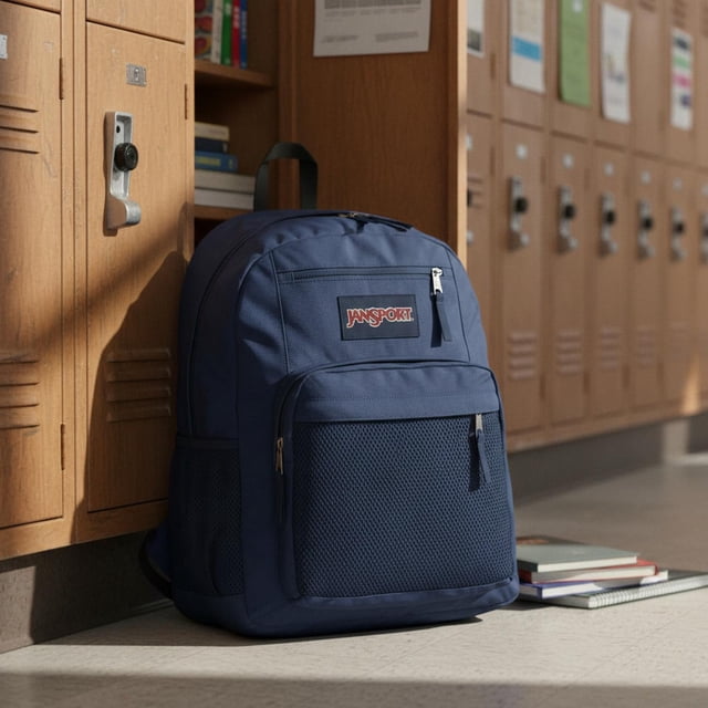 Mochila Jansport Mujer Dama Casual Escolar Duo Pack azul marino