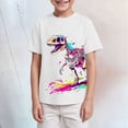 thumbnail image 2 of UAYOTSE 12M 3T 4T 5T Summer Little Boy Soft Cartoon Print T shirt Tops Crew Neck Casual Daily Wear for Toddler Boys,Sizes 2-3 Years, 2 of 4