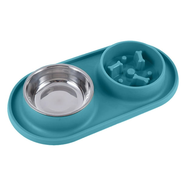 Cuenco para perros antideslizante antiderrames con alfombrilla de silicona, cuenco de alimentación de boca ancha, alimentador de alimentos y agua para mascotas MFZFUKR BST3007281-3