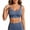 Blue, variant on Women's Seamless V Neck Soft Support Bra, Wide Adjustable Straps Back Hook Wire Free Comfort Bras