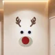 thumbnail image 2 of Pegatinas navideñas para puertas y ventanas, tela de fieltro, muñeco de nieve, Papá Noel, alce, pegatina de pared, decoración navideña para el hogar, feliz año nuevo 2024, 2 of 5