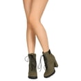 thumbnail image 6 of Women Lace Up Chunky Lug Sole Ankle Boot 19001, 6 of 6