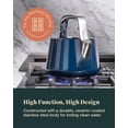 thumbnail image 3 of Caraway 2 Quart Whistling Tea Kettle - Durable Stainless Steel Tea Pot - Fast Boiling, Stovetop Agnostic - Includes Pot Holder - Sage, 3 of 5