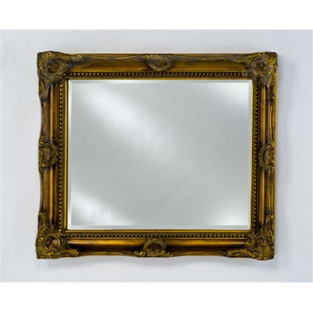 Afina Corporation EC17-4234-BG 42 in.x 34 in.Estate Small Royale Decorative Wall Mirror - Antique Burnished Gold