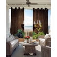 thumbnail image 4 of Wine Blackout Curtains, Light Blocking Print Window Curtains, Goblet Grapes Champagne Farmhouse Wooden Country Thermal Insulated Window Drapes for Living Room Kitchen Cafe 2 Panels, 104"W x 63"L, 4 of 9