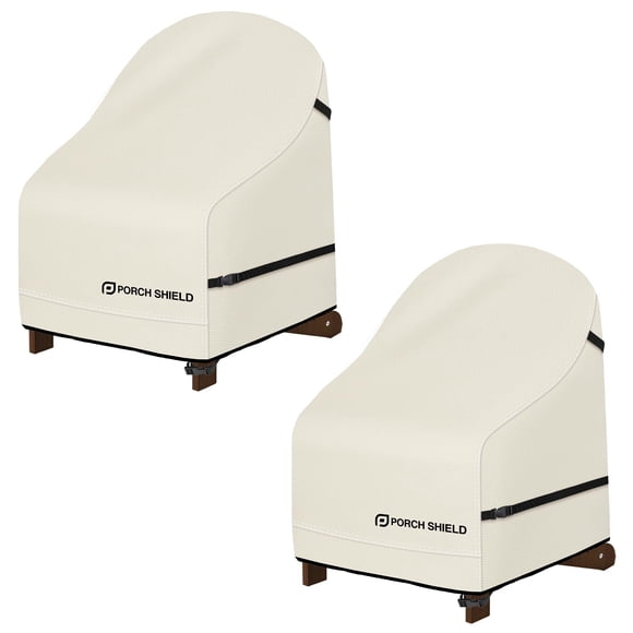 Porch Shield Waterproof Patio Adirondack Chair Cover 2 Pack Fits Outdoor Chairs 32W x 34D x 36H inch, Black