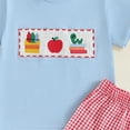 thumbnail image 4 of Ymyiu Toddler Boy Outfits Short Sleeve Toddler Baby Boy Clothes Short Sleeve Tops Shirt Casual Shorts Sets 2Pcs Summer Outfit 5T 6T (Light Blue,5-6 Years), 4 of 4