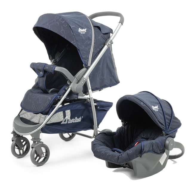 Carriola de Viaje Plegable THE BABY SHOP con Portabebe Manubrio Reversible Azul