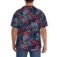 thumbnail image 3 of Lsque Cool Red Off-Road Vehicle print Men's Cuban Collar Short Sleeve Shirt Summer Beachwear Casual Button Down Fashionable Vacation Leisure Shirt-Medium, 3 of 7