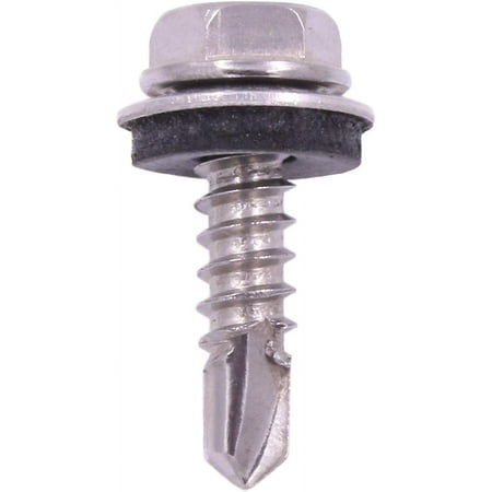 

- 10 x 3/4 Hex Self Tappig Tek Screws with Rubber Washer 410 SS (75 Pack)