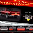 thumbnail image 4 of 60In 5Row Red White LED Tailgate Light Strip Bar,Waterproof Red Brake Running,Hazard and Turn signal light Scanning functions White Reverse Tail light Strip for Truck Trailer Pickup RV Car, 4 of 4