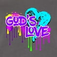 thumbnail image 3 of Wild Bobby, Graffiti Art God's Love, Inspirational/Christian, Women Racerback Tank Top, Dark Grey, Medium, 3 of 4