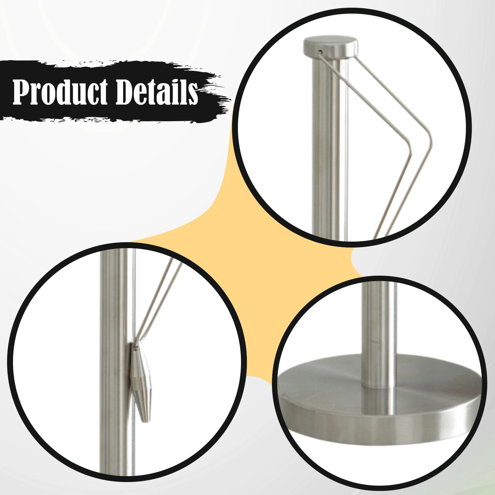 Fiocias Paper Towel Holder Countertop Kitchen Towel Holder Home Decor Sleek Multipurpose