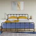 Mainstays Farmhouse Metal Bed, King, Black