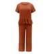 thumbnail image 4 of Puntoco Traje De Verano Para Mujer Moda Manga Corta Pantalones De Color Sólido Traje Casual De Dos Piezas Liquidación Puntoco Puntoco-4604, 4 of 4
