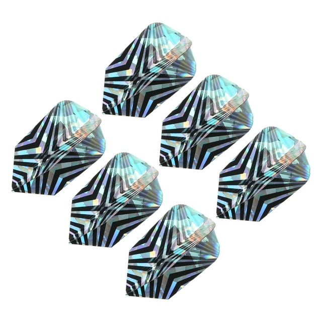 Unique Bargains Slim Dart Flights, 6 Pack PET Dart Accessories, V-shaped Pattern