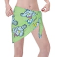 thumbnail image 2 of Wukai Motorcycle Riding Dinosaur Women’s Short Sarongs Beach Wrap Bikini Bottom Short Skirt Chiffon Scarf for Swimwear, 2 of 4