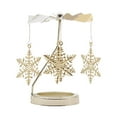 thumbnail image 1 of xinxixnxx Spinning Tea Light Candle Holder Candle Lover Ornament Rotating Candlestick Snowflake, 1 of 9