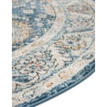 thumbnail image 6 of Unique Loom Nyla Collection Area Rug - Princess (5' 3" Round Blue/Dark Gray), 6 of 7