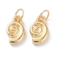 thumbnail image 2 of Alloy Charms Long-Lasting Plated with Jump Rings Snail Shell Real 18K Gold Plated 12x7x2mm Jump Ring: 5x1mm Inner Diameter: 3mm, 2 of 3