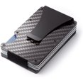 thumbnail image 1 of Carbon Fiber Credit Card Holder With Metal Money Clip -nfc Rfid Blocking Slim Metal Wallet, 1 of 5