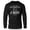 Silver on Black, variant on GYMISH Two More Lightweight Long Sleeve Hooded T-Shirt for Men – Funny Workout Hoodie, Black on Black, Small