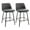 Dark Gray, variant on EBQOSK 2PCS Counter Height Swivel Bar Stools Sets with 360°Swivel Foam Upholstered and High Barrel Back, Linen Cloth Dining Barstools with Convenient Metal Legs Footrest for Kitchen Pub Light Grey