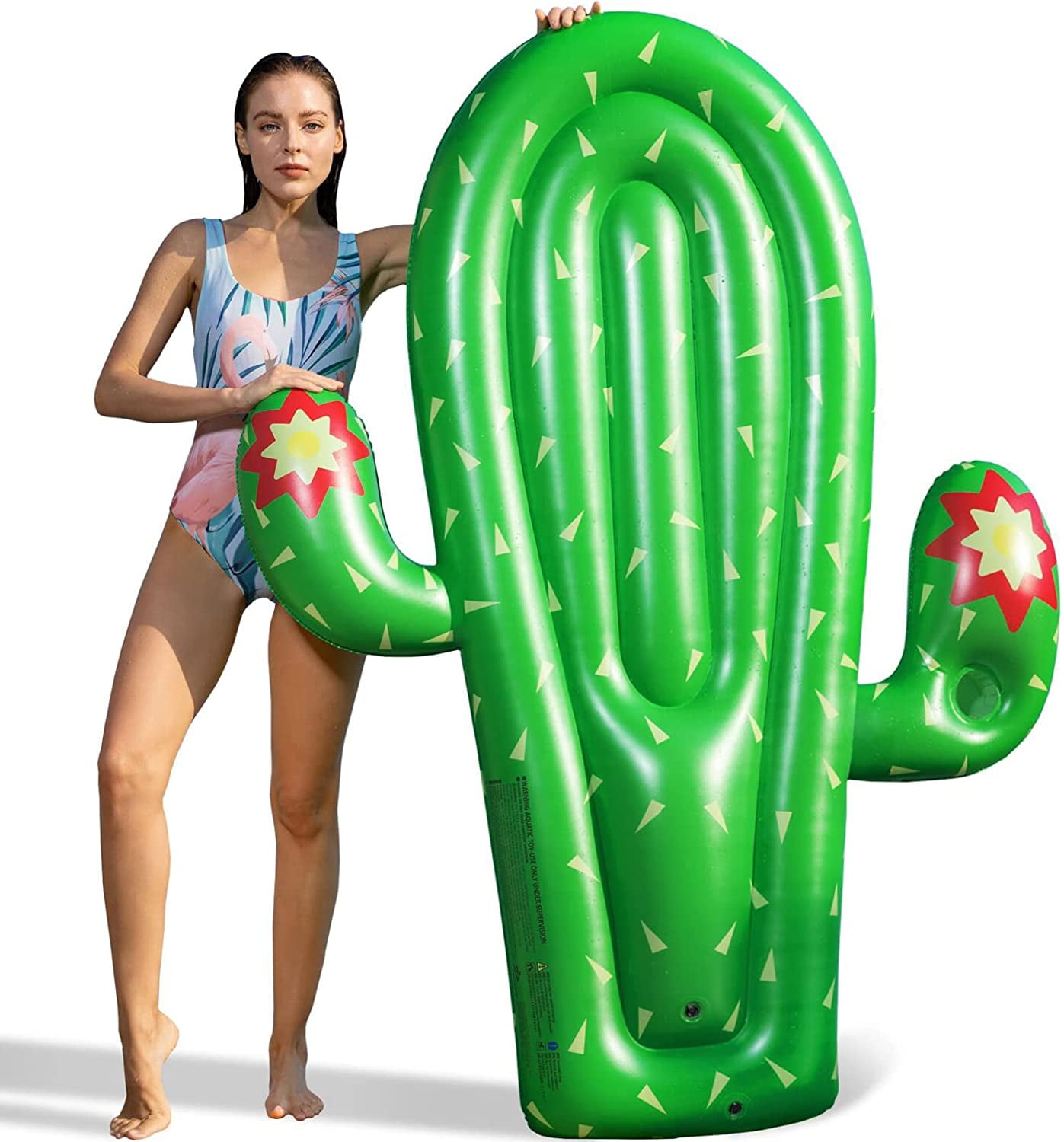 For Swimming Pool New Float Cup Holder Cactus Summer Inflatable Coasters Green 