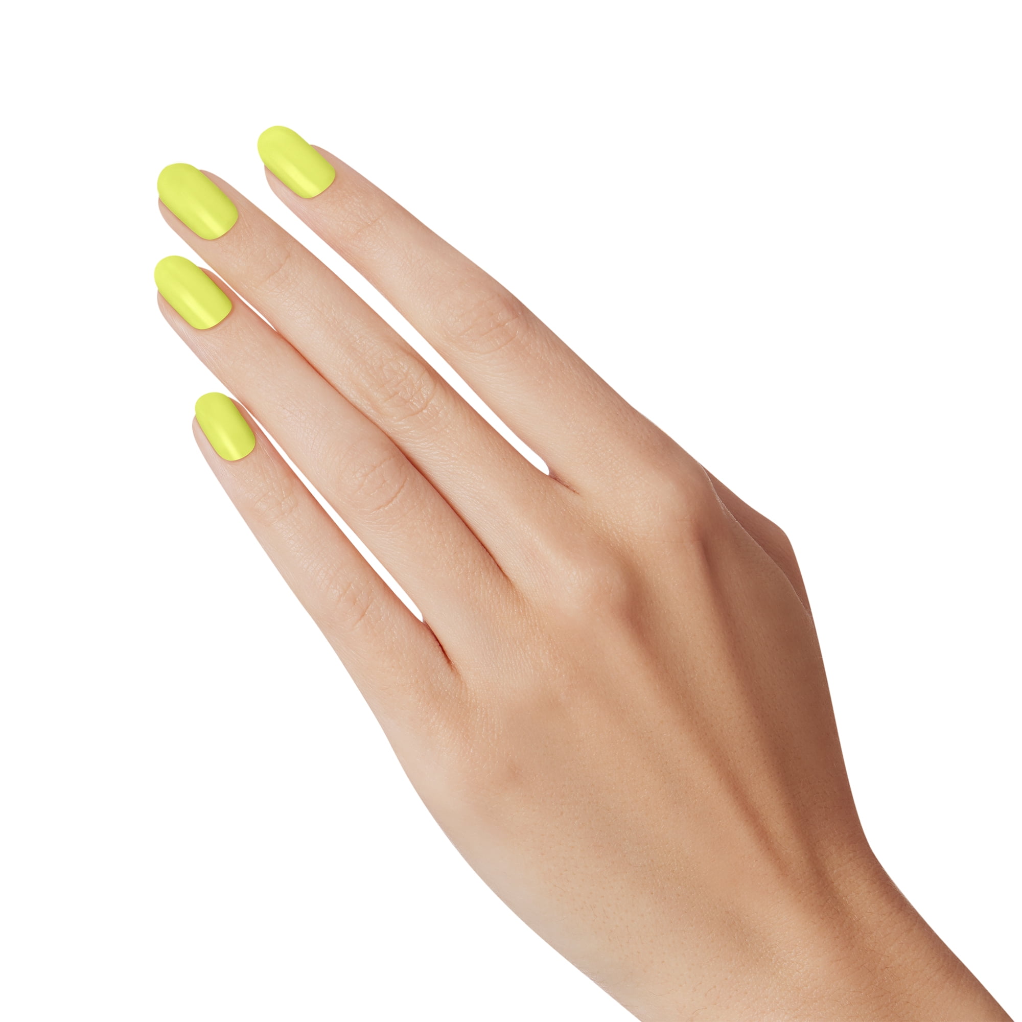 Dashing Diva Glaze LED Semi-Cured Gel Salon Mani + Pedi Kit, Gel Nail Strips,  Limone, 55 Count