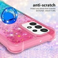 thumbnail image 4 of Phone Case for Samsung Galaxy A13 4G, Shiny Bling Quicksand Effect TPU Bumper Case with Four Corners Anti-Fall Heavy Protection Cover for Samsung Galaxy A13 4G, Pink Blue, 4 of 14