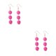 thumbnail image 3 of Sonducket 1 par de pendientes de gancho, colgante elegante estético, pendientes, joyería nupcial para oficina, regalos personalizados para Rosa roja 2Conjunto, 3 of 6