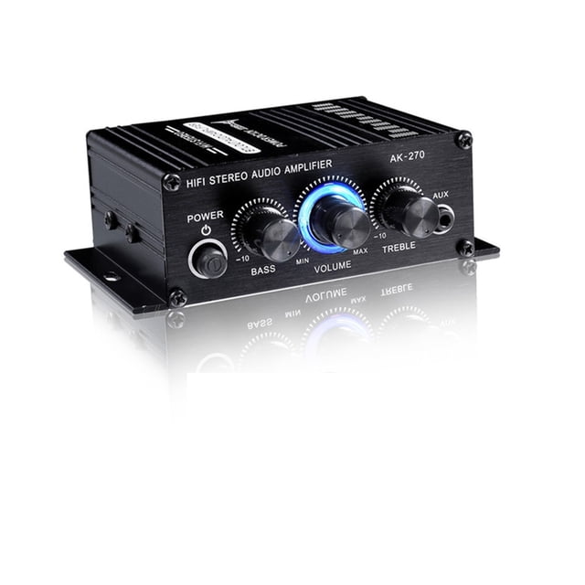 Hifi 12V Car Amplifier Home Stereo Subwoofer Amplifier Sound Speaker LED Display Digital Audio Processor Auto Music Player ,Efficient Heatsink