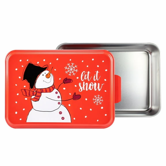 Nesco Let It Snow Aluminum Cake Pan with Lid