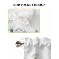 thumbnail image 6 of Sage Green Spring Floral Bathroom Window Curtain, Watercolor Elegant Pastoral Flowers Light Filtering Coffee Kitchen Curtains, Bedroom Living Room Curtains 2 Panel 84"x45", 6 of 6