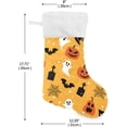 thumbnail image 4 of SKYSONIC Christmas Stocking Set of 2, Halloween Ghost Pumpkin Xmas Stockings and Plush Fur Cuff Stockings Fireplace Decorations for Family Holiday Xmas Party Decorations, 4 of 7